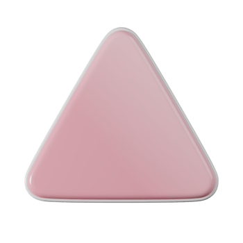 Triangle shape, pink gradient 3d rendering. png