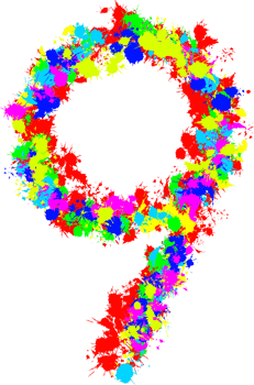 colorful number splash png