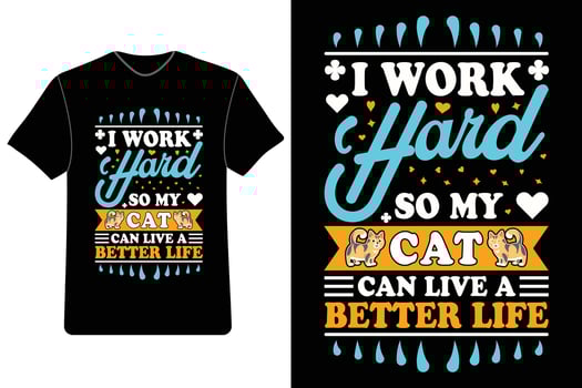 Cute cat t-shirt design, Cat lover tees, Cat-themed apparel, Cat silhouette tees, Funny cat shirts. vector
