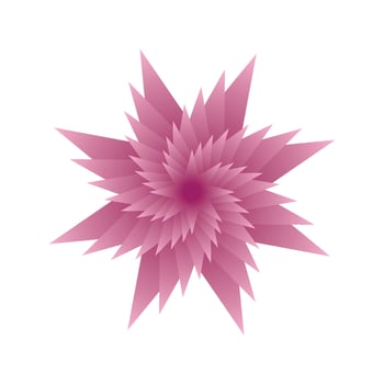 Pink flower icon vector