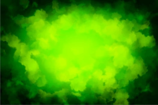 Toxic green smoke, dark background. Realistic green bad smell, magic fog cloud, chemical toxic gas vector