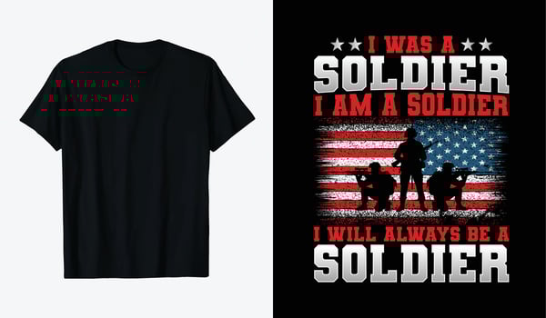 usa veterans day t-shirt design. i was a soldier i am a soldier i will always be a soldier vector