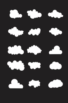 set Cloud.Vector illustration. vector