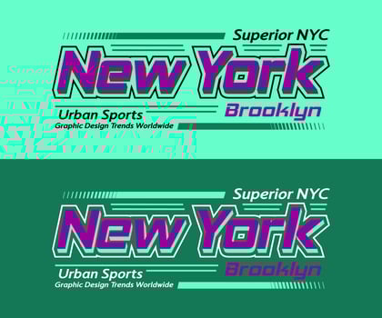 New York city racing typeface, for print on t shirts etc. vector