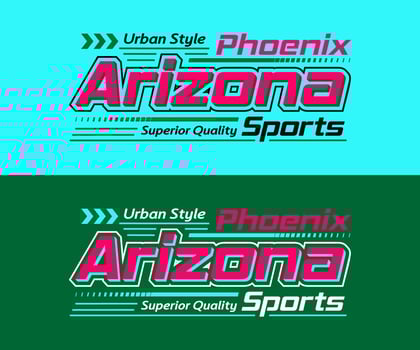 Arizona city racing typeface, for t-shirt, posters, labels, etc. vector