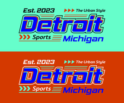 Detroit city racing typeface, for print on t shirts etc. vector