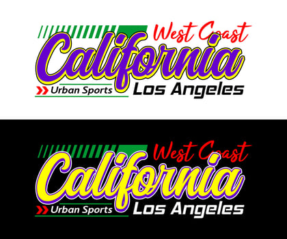 California city vintage sport, for print on t shirts etc. vector