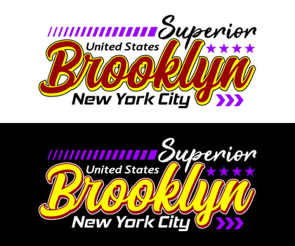 Brooklyn city vintage sport, for print on t shirts etc. vector