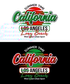 California city circle urban vintage calligraphy typeface, for print on t shirts etc. vector