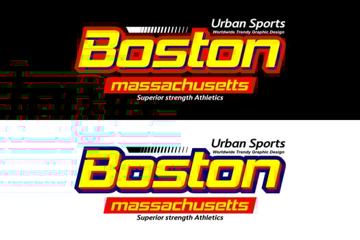 Boston urban sports design, for print on t shirts etc. vector