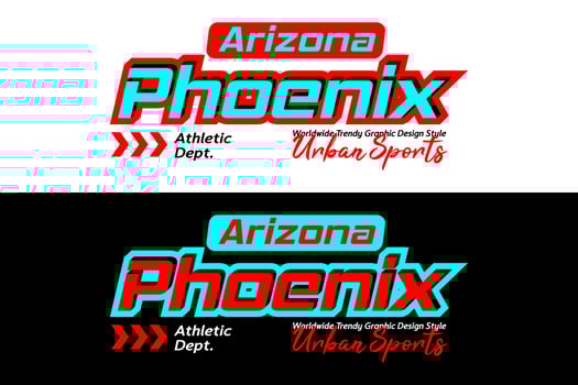 Phoenix urban sports design, for print on t shirts etc. vector
