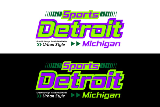 Detroit urban sports design, for print on t shirts etc. vector