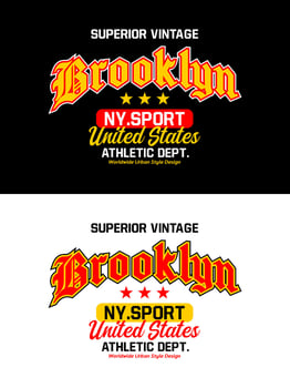 Brooklyn vintage college varsity, for print on t shirts etc. vector