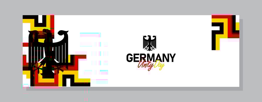 germany happy germany independence day horizontal banner design vector illustration