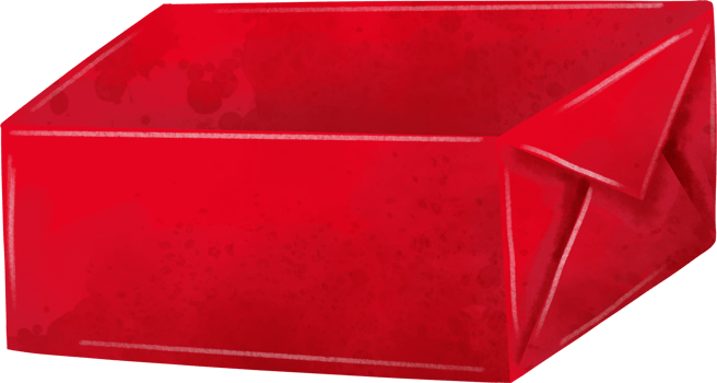 christmas gift box with wrapped red png