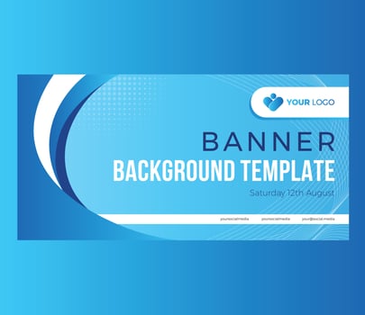 Blue Banner Template vector