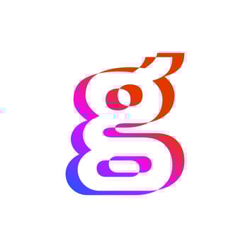 Colorful G brand name initial letter illustrative icon. vector