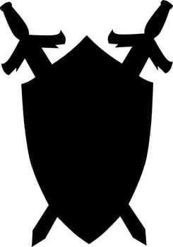 Shield silhouette vector icon