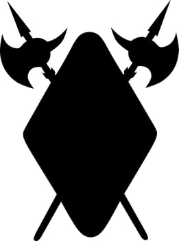 Shield silhouette vector icon