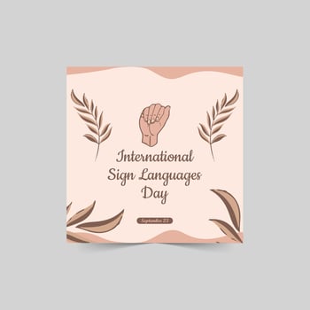 International day of sign languages vector or illustration