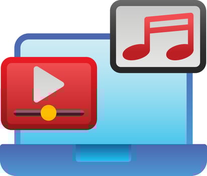Music video Vector Icon Design