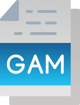 GAM File Format Vector Icon Design