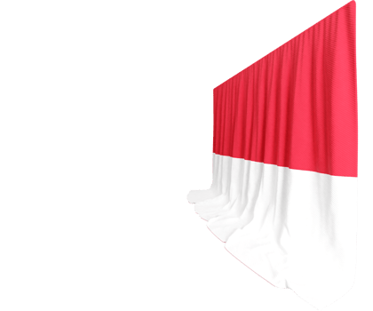 Monaco Flag Curtain in 3D Rendering Reflecting Monaco's Rich Heritage png