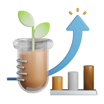 3d rendering plant testing isolated useful for agriculture, technology, smart farm and innovation design element png
