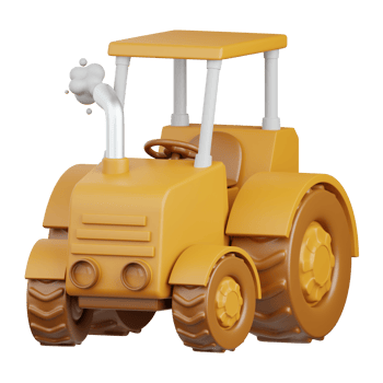 3d rendering tractor isolated useful for agriculture, technology, smart farm and innovation design element png