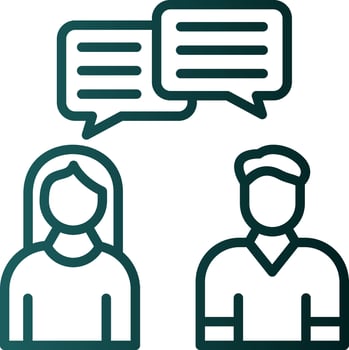 Interactions Vector Icon Design