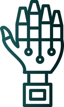 Robot hand Vector Icon Design