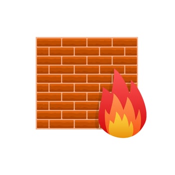 Firewall icon. Internet security. Vector stock illustration.