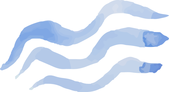 Blue abstract Shape watercolor png
