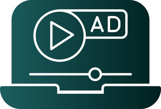 Video ad Vector Icon Design