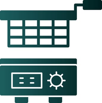 Deep fryer Vector Icon Design