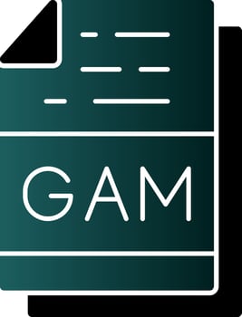 GAM File Format Vector Icon Design