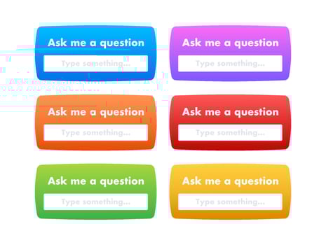 Ask me a question User interface design. Vector illustration.