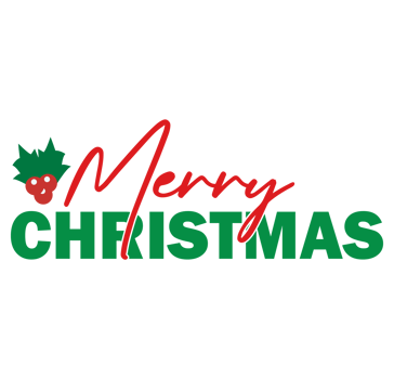merry christmas red and green text png