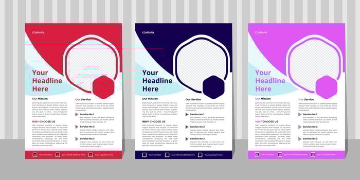 Business Flyer Template with Mockup Free Vector