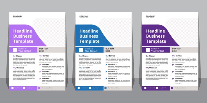 Business Flyer Template with Mockup Pro Vector