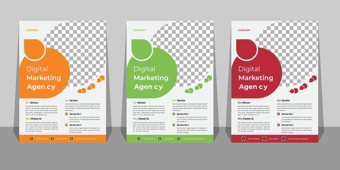 Business Flyer Template with Mockup Pro Vector