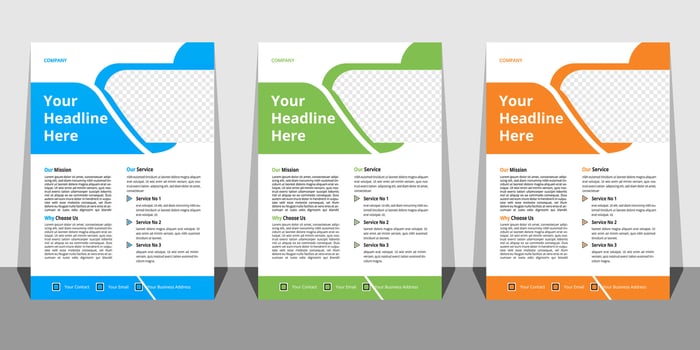 Business Flyer Template with Mockup Pro Vector