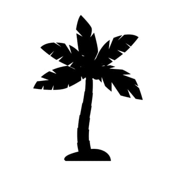 Palm Tree Silhouette Vector Element , Tropical Summer Element