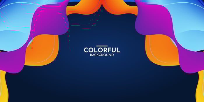 Colorful flowing wave background with modern abstract shapes. Very suitable for poster, banner, cover, advertisement, wallpaper, etc. vector