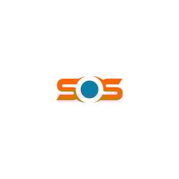 Letter SOS Logo Design Vector