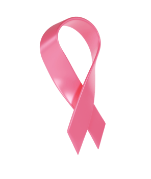 3d pink ribbon in the breast cancer awareness month. illustration symbol transparent png