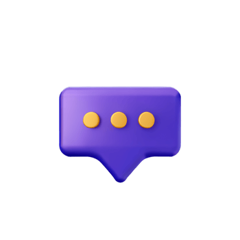 chat bubble 3d rendering icon illustration png