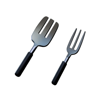 fork 3d rendering icon illustration png