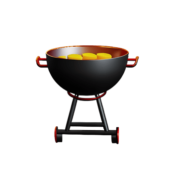 grill 3d rendering icon illustration png