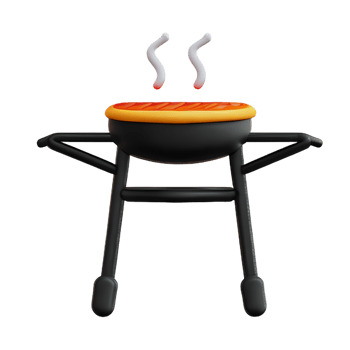 grill 3d rendering icon illustration png